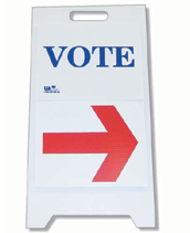 vote (arrow) sign