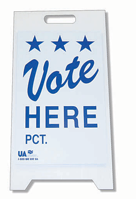 Vote Here Sign