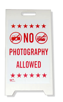 No Photography Sign