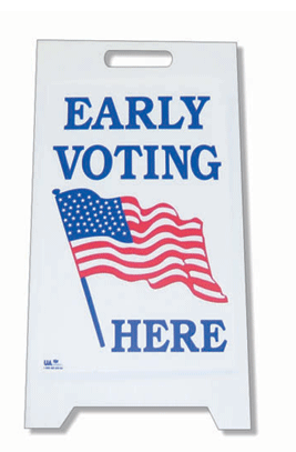 Early Voting Here Sign