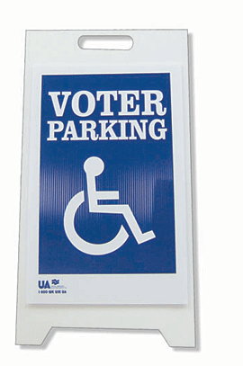 Voter Parking Sign